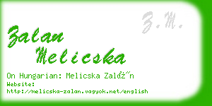 zalan melicska business card